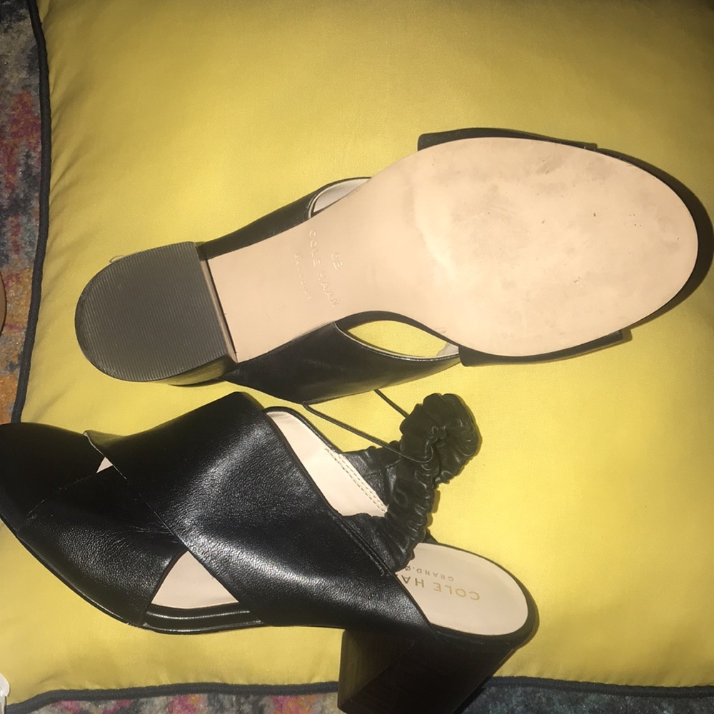 Cole Haan Anastasia City Sandals in black leather - Picture 11 of 16